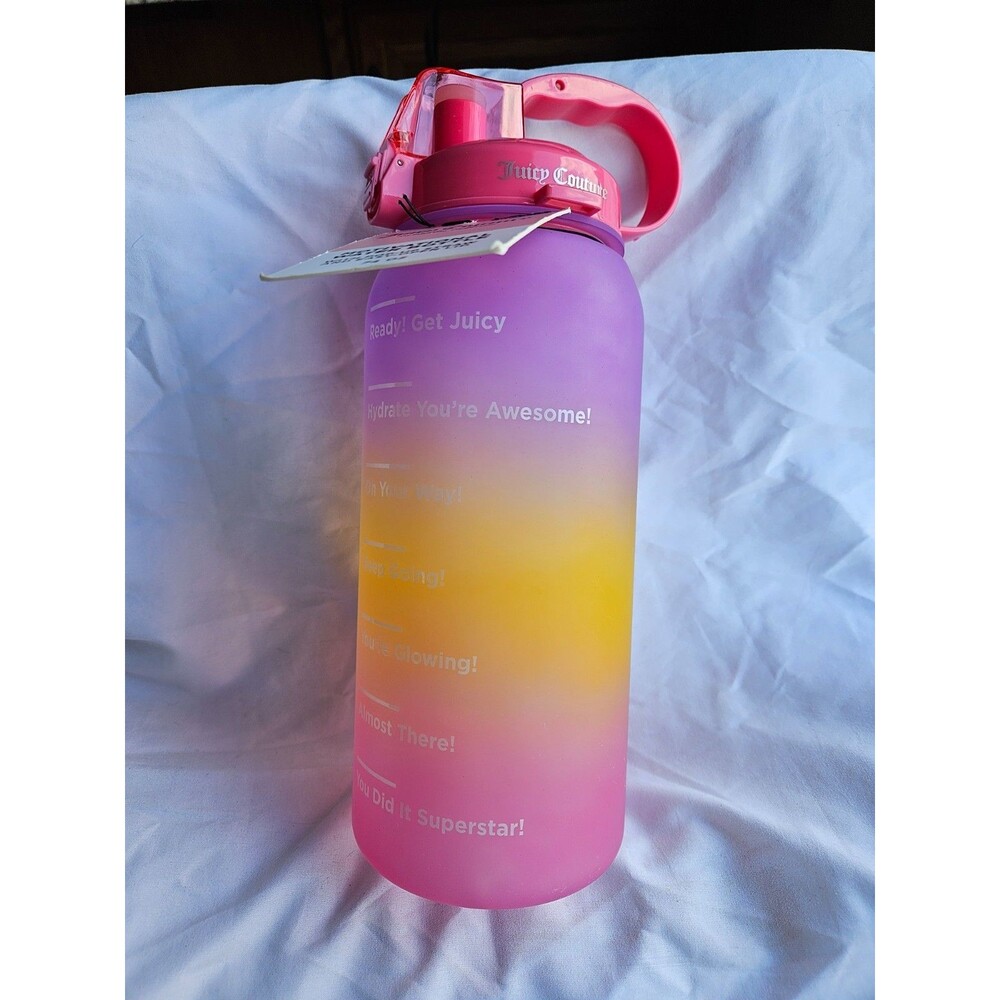 Juicy Couture "Motivate Fashion Water Bottle - 74 oz, Hot Pink/Purple/orange